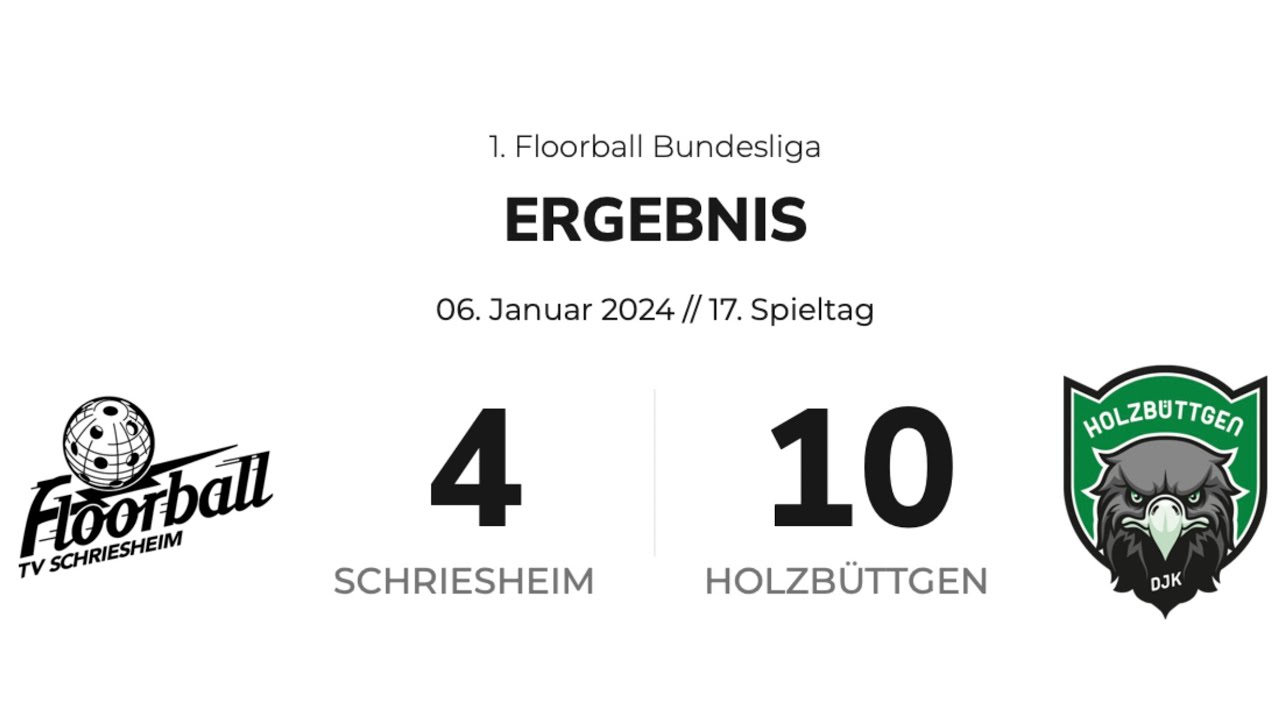 Floorball Schriesheim vs Holzbüttgen | 4:10 | Highlightvideo 23/24