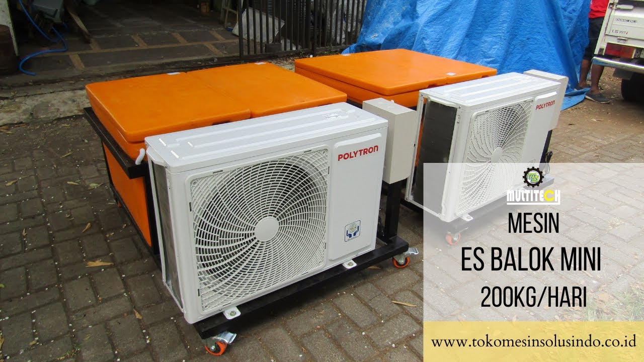 MESIN CETAK ES BALOK MURAH | MESIN ES BALOK MINI 200Kg/ Hari Outdoor AC
