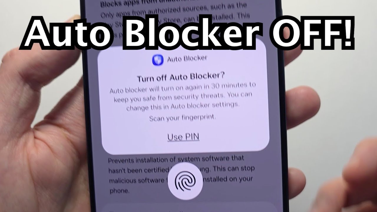 Как отключить Auto Blocker на Samsung Galaxy S26!
