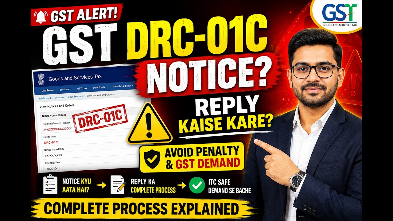 GST DRC-01C Notice Ka Reply Kaise Kare? Complete Process 2026