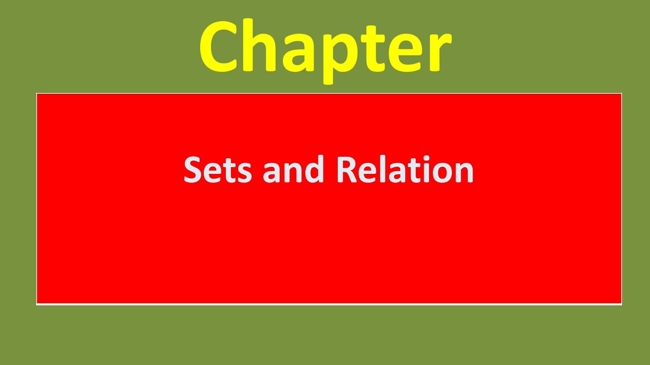 Revision of Sets and Relation