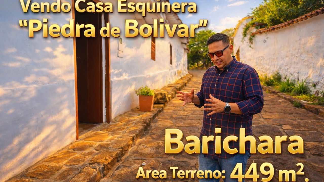 Oportunidad única: Casa colonial esquinera para remodelar en Barichara (centro histórico)