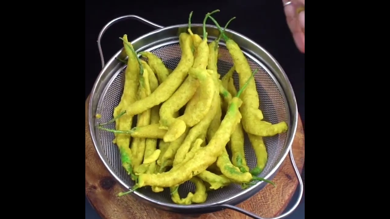 SECRATE INDIAN RECIPE 🔪🥘 MIRCH DISKO BHAJI RECIPE 