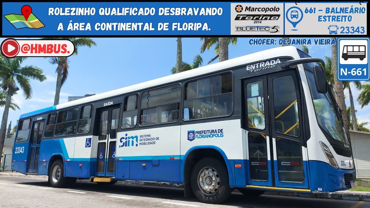 Linha 661 | Balneário do Estreito, no Mercedes-Benz OF-1721 BlueTec 5.