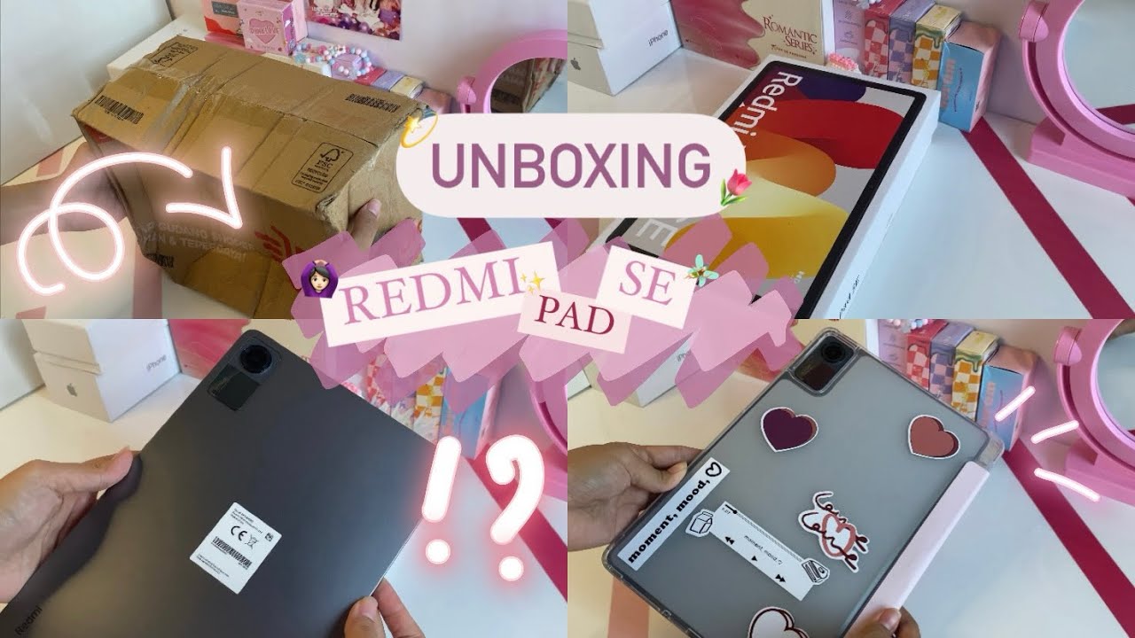 UNBOXING REDMI PAD SE 🖇️✩case + temperred glass | 🎧⊹♡