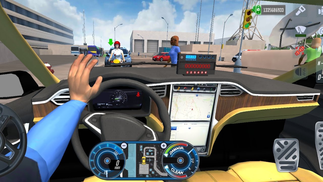 New Taxi Driver 3D -Tesla Model X Car City Driving Games! Taxi Simulator 2026 -Car Game Android Game