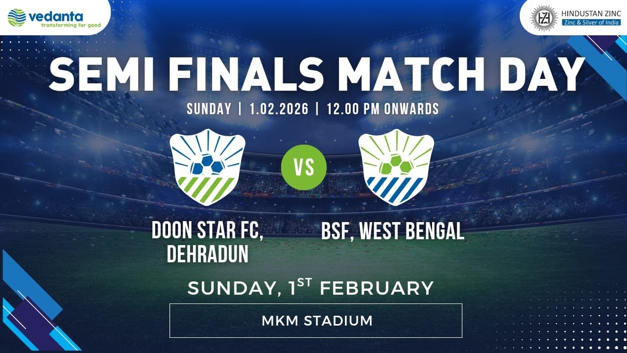 46th Hind Zinc Football Tournament 2026! | Semi Finals | Doon Star FC vs BSF
