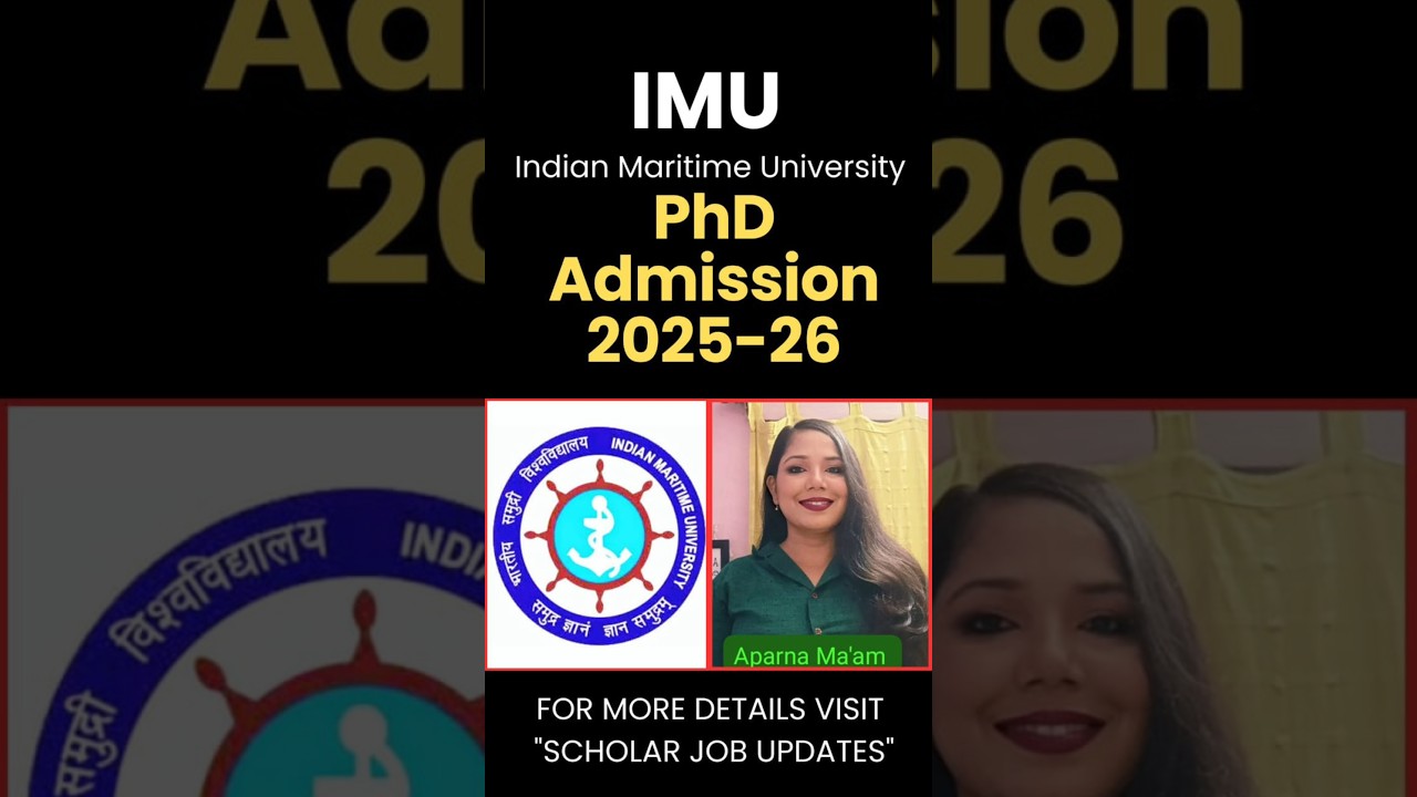 Indian Maritime University PhD Admission 2025-26 |