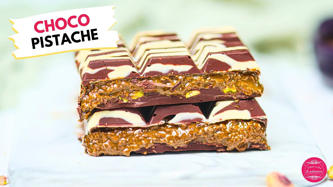 La fameuse tablette chocolat pistache qui fait le buzz ! Recette facile et rapide 🍫