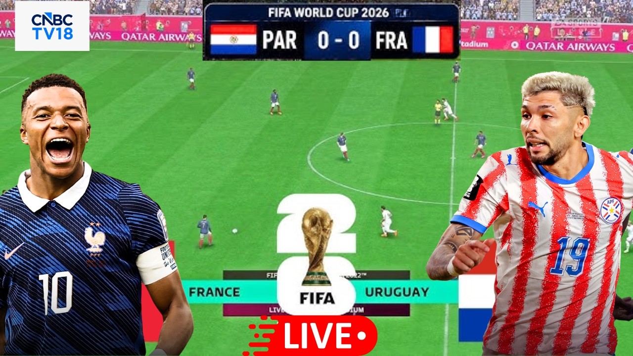 🔴France vs Paraguay LIVE: FIFA World Cup 2026 Round of 16 Match | Mbappe, Demb&eacute;l&eacute; | FIFA LIVE | N18G