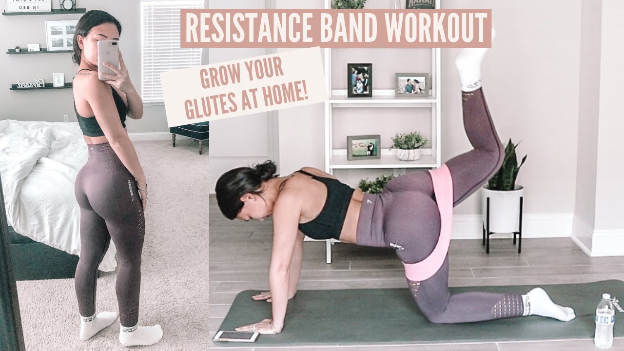 Real Time Resistance Band Booty Workout | Grow Your Glutes at Home