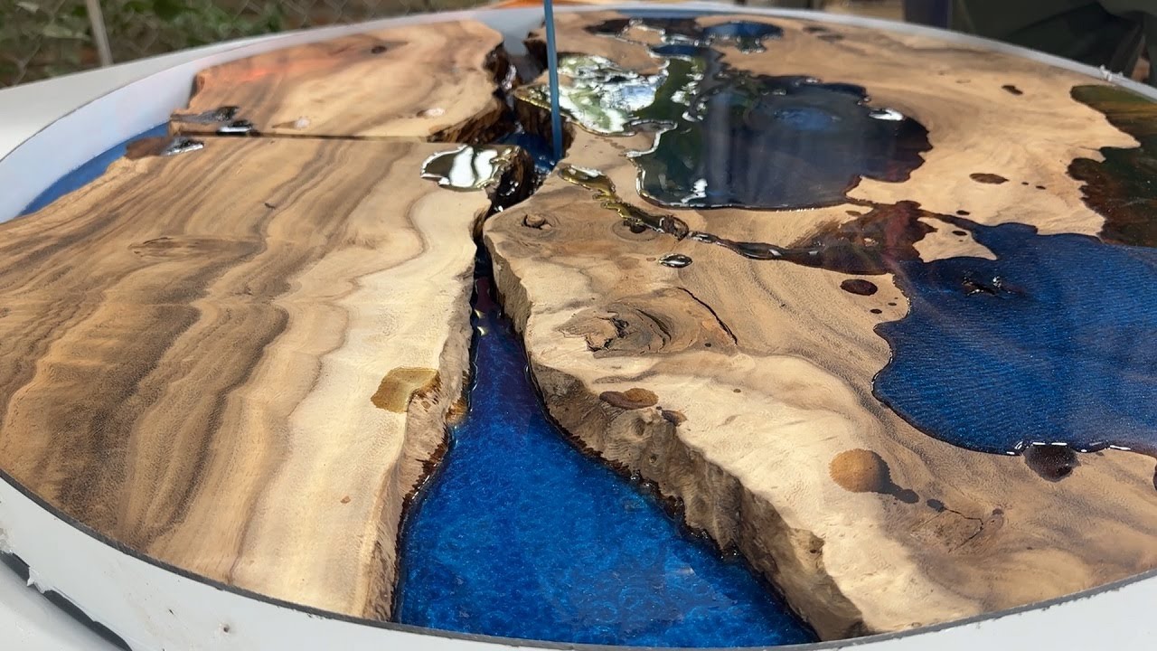 Unique Woodworking Project: Building a Table from Rotten Wood and Epoxy Glue