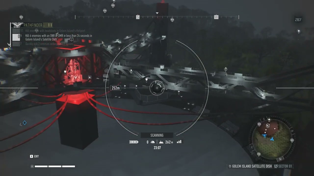 Ghost Recon - Kill 6 enemies with an SNR in less than 24 seconds in Golem Island's Satellite Dish