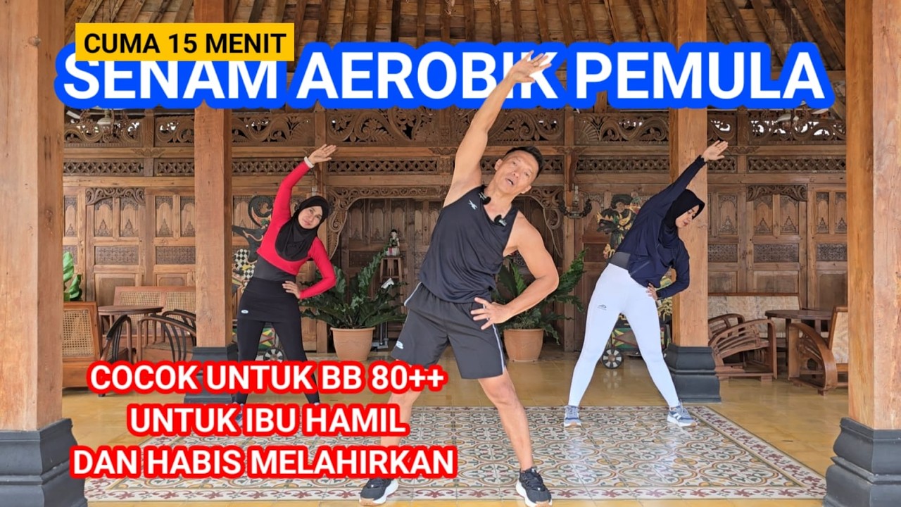 SENAM AEROBIK PEMULA COCOK UNTUK BB 80+ UNTUK WANITA HAMIL DAN HABIS MELAHIRKAN