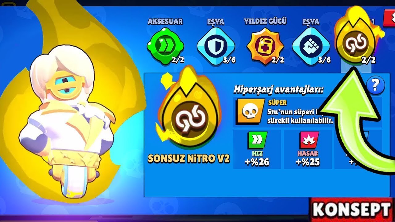 BRAWL STARS'DAKİ TÜM KARAKTERLER için 2. HİPERŞARJLAR🔥 KONSEPT