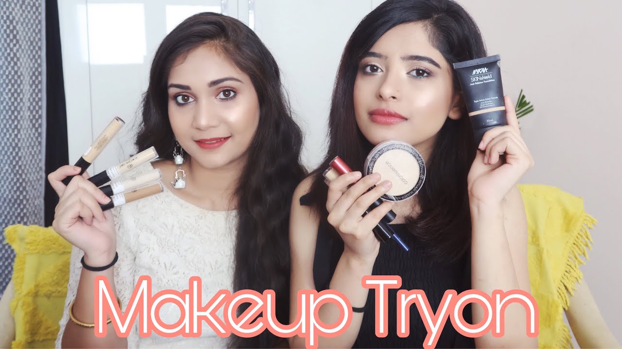 Trying New Affordable Makeup with Nidhi Katiyar + Review | Anindita Chakravarty
