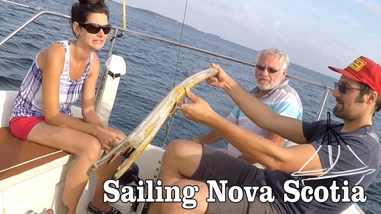 Tiller breaks off while sailing! [ Episode 7- Sailing Nova Scotia]