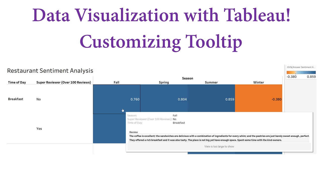 Визуализация данных с Tableau! Настройка всплывающей подсказки