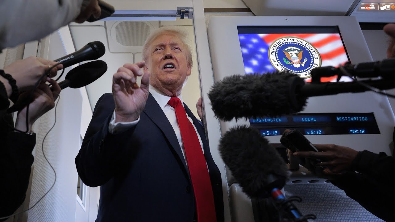 WATCH: Donald Trump speaks from Air Force One