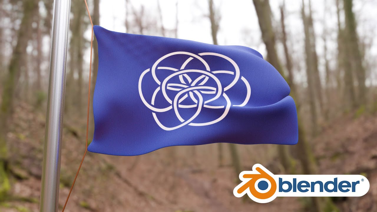 How To Make An Animated Flag In Blender / Blender Tutorial