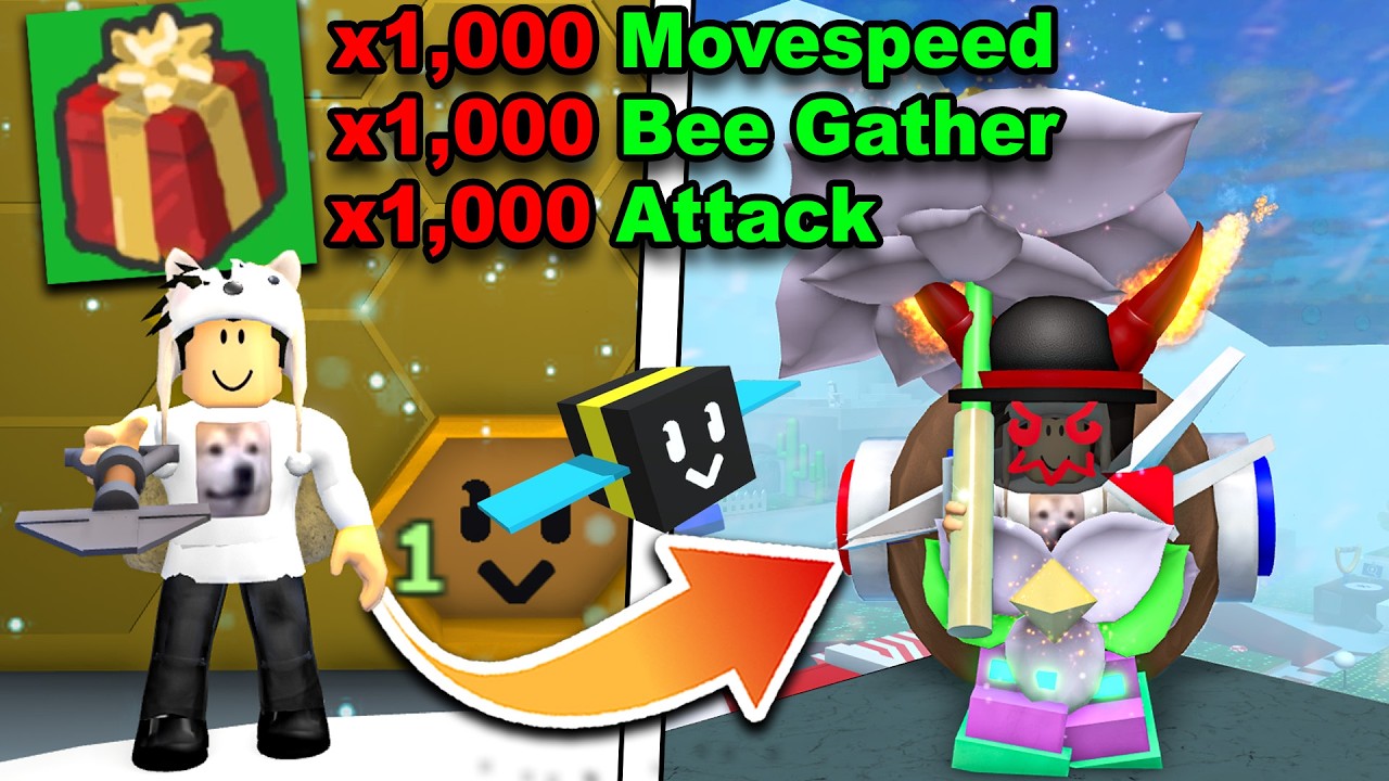 I Made Bees 1000x STRONGER in Bee Swarm Simulator