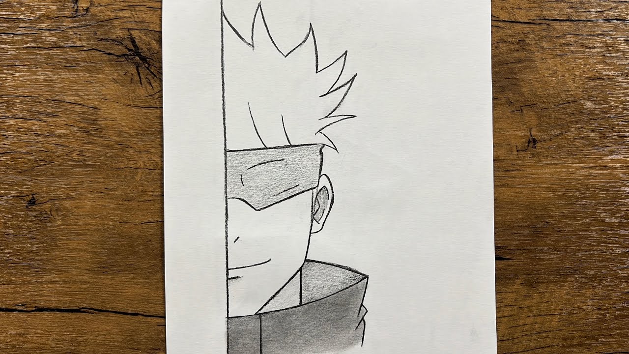 How to draw gojo satoru easy for beginners | How to draw gojo easy steps