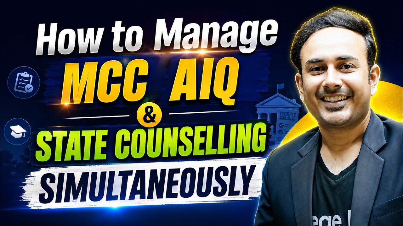 How to Manage MCC AIQ & State Counselling simultaneously | #reneet2026 #mbbs
