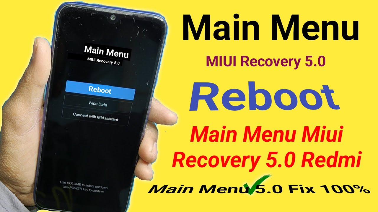 Xiaomi Redmi main menu problem | Main Menu Miui Recovery 5.0 Redmi | Main Menu 5.0 Fix