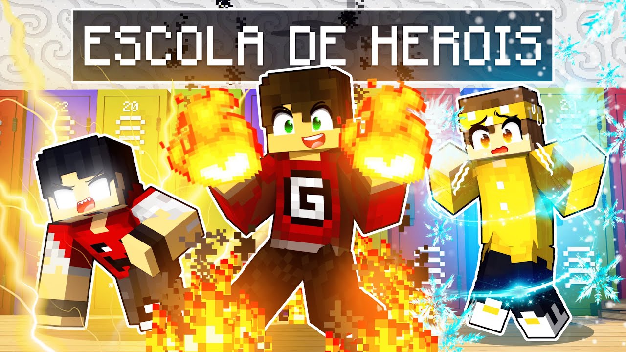 ENTREI em uma ESCOLA DE HEROIS no MINECRAFT ✭ Guihh ✭