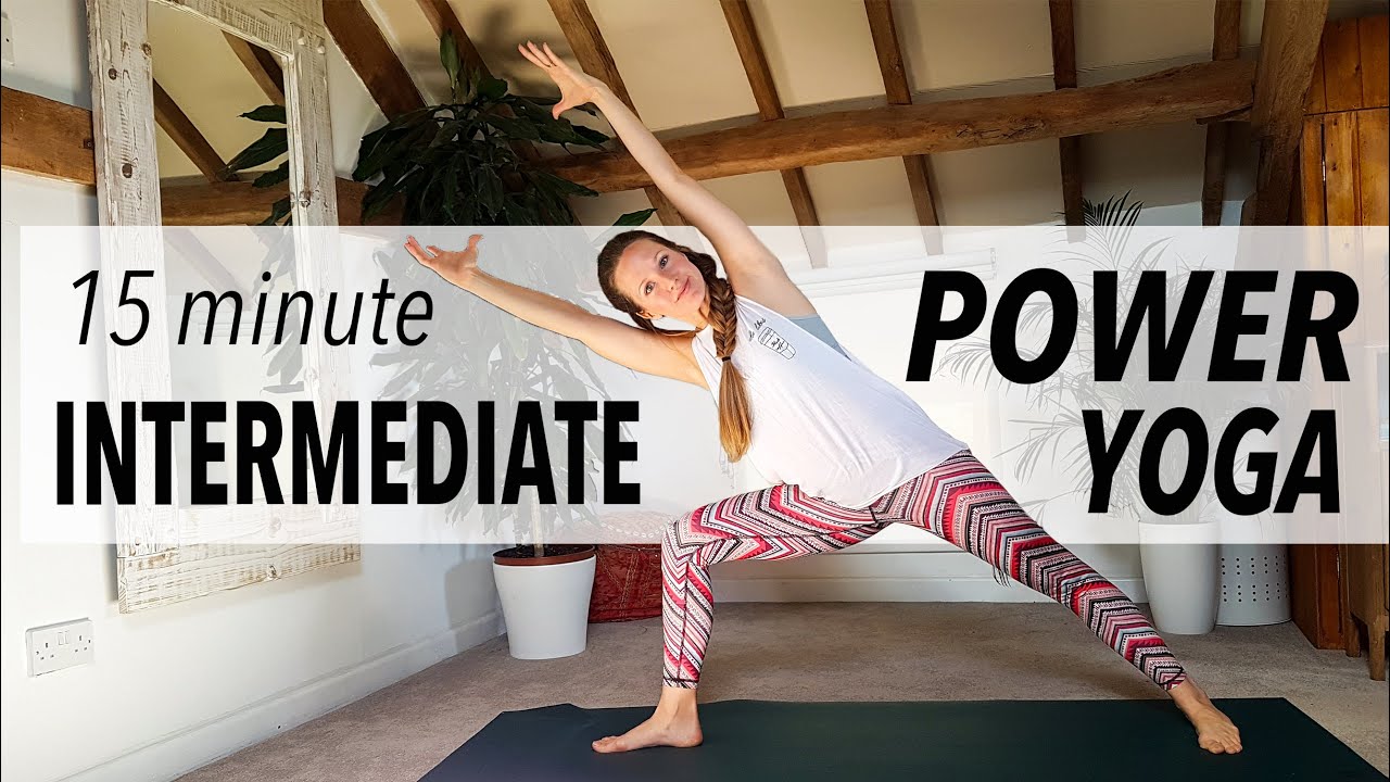 Quick 15-minute Intermediate Power Yoga Flow - YogaCandi