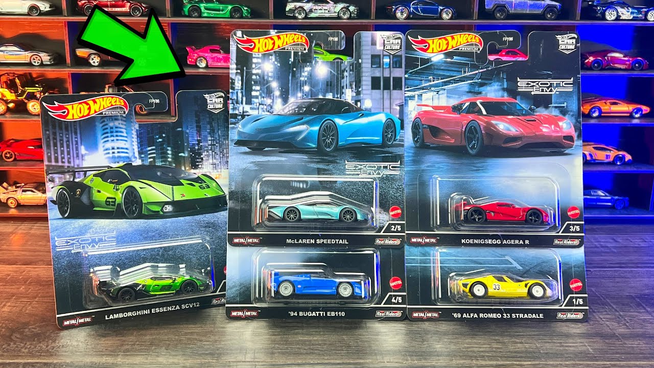 Unboxing Hot Wheels Exotic Envy Premium Car Culture Set