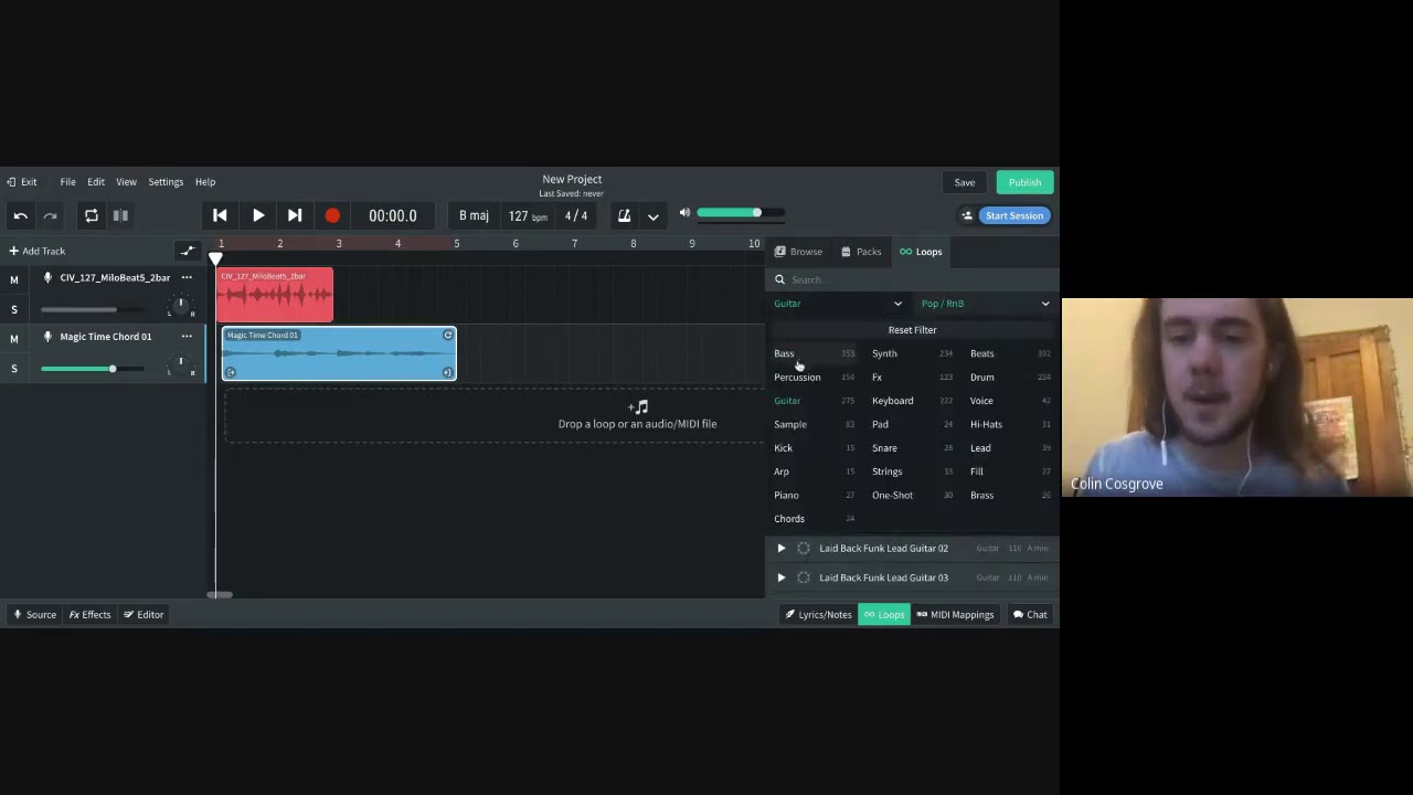 Using the Loop Library in BandLab