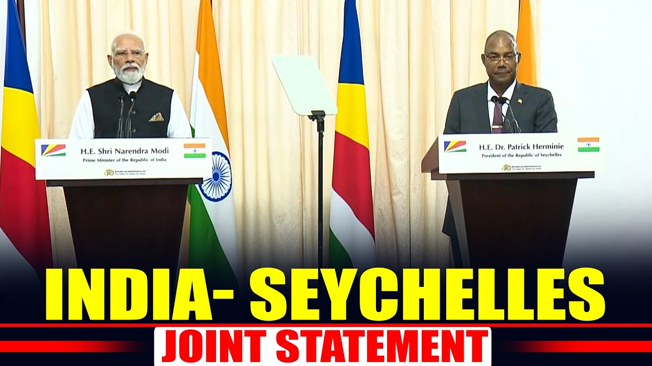 WATCH LIVE: India- Seychelles Exchange of Agreements and Joint Press Statements | PM Modi | Herminie