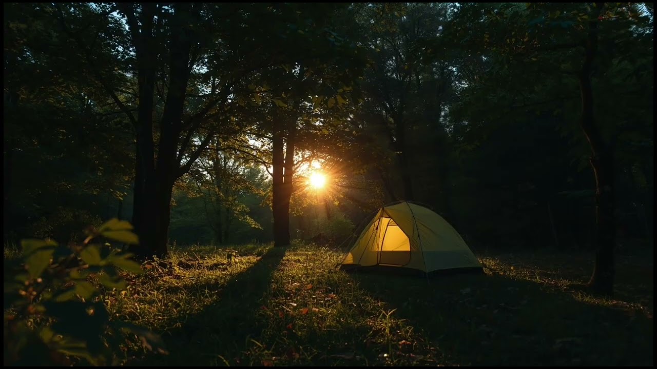 Pause camping dans la forêt. 
