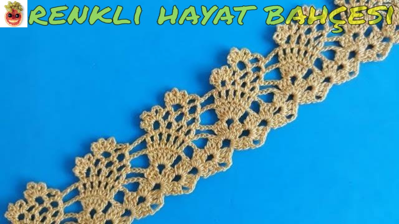 Dantel Havlu Kenarı-Mutfak Havlusu - Örtü ve Çarşaf Kenarı/Anlatımlı Yapılışı-Örgü Dantel Oya El İşi