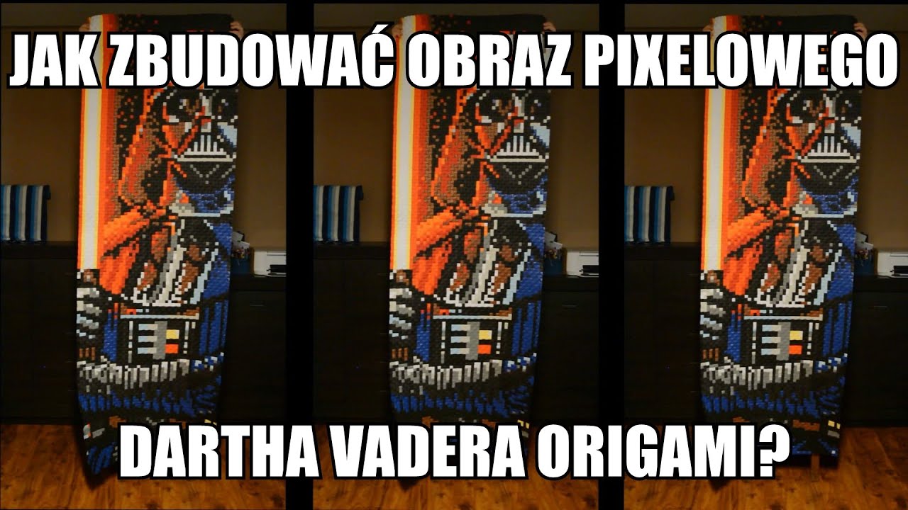 Jak zbudować obraz pixelowego Dartha Vadera origami?