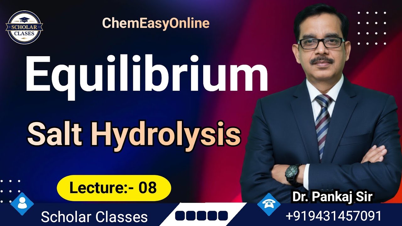 Salt Hydrolysis Explained | Types of Salts & Common Ion Effect | Class XI Chemistry Equilibrium