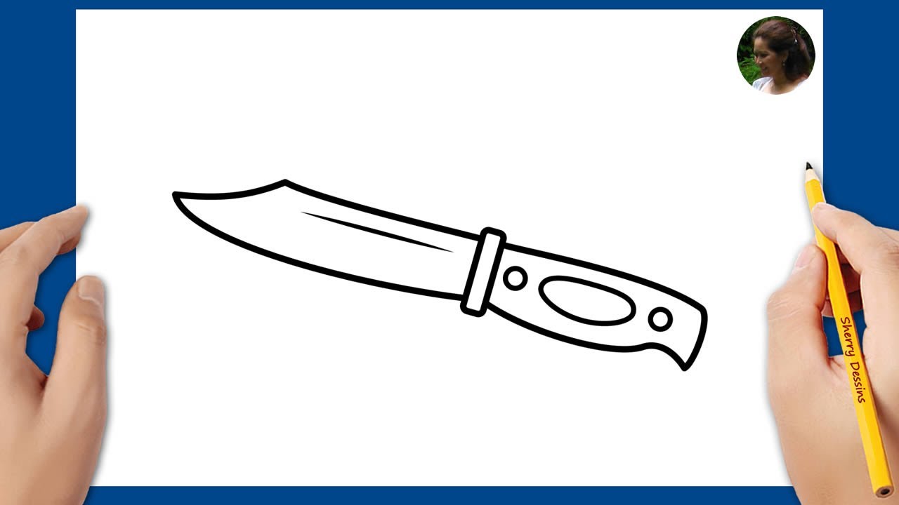 Comment dessiner un couteau facile | Dessins &agrave; dessiner | Tuto dessin facile
