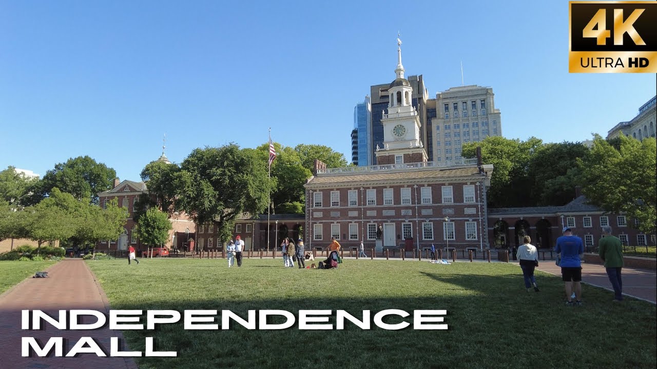 Walking Independence Mall in Historic District of Philadelphia | Philadelphia Walking Tour [4K]