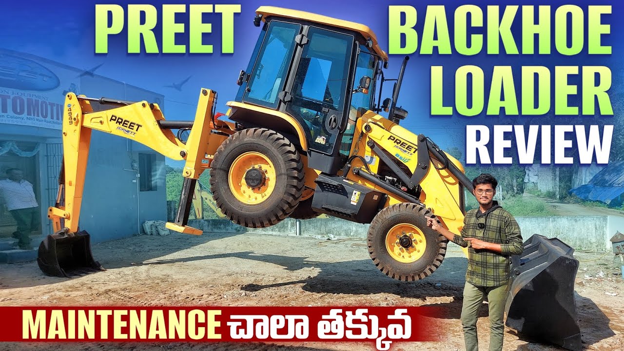 Preet Hornett 4949 Backhoe Loader Full Review in Telugu | Mileage | Backhoe Loaders Telugu | BNR