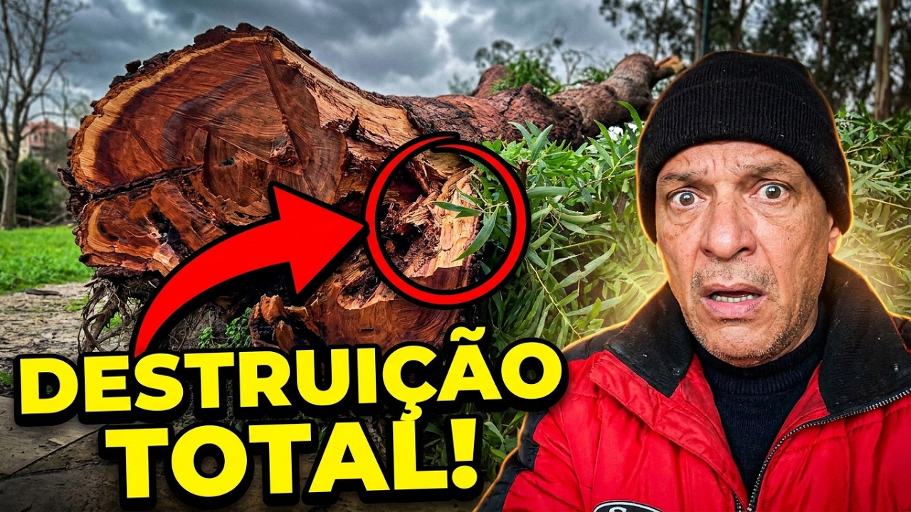 TUDO DESTRUÍDO NO PARQUE D.CARLOS l EM CALDAS DA RAINHA #portugal #tempestade #noticias 