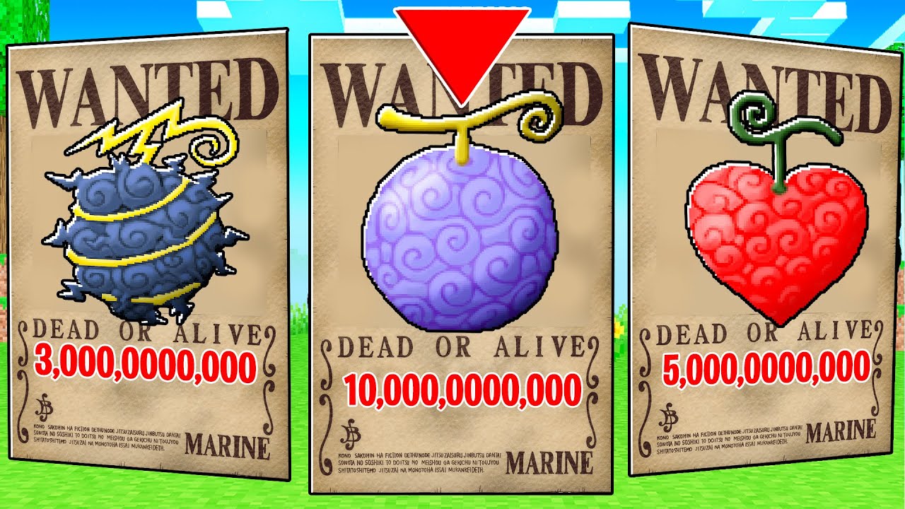 ESCOLHA sua DEVIL FRUIT de ONE PIECE pela RECOMPENSA do PERSONAGEM no MINECRAFT