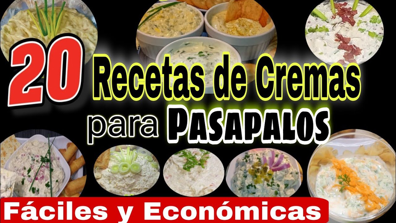🔴 20 DELICIOSAS Recetas de CREMAS PARA #PASAPALOS para toda Ocasión Fáciles y Económicos #Aperitivos