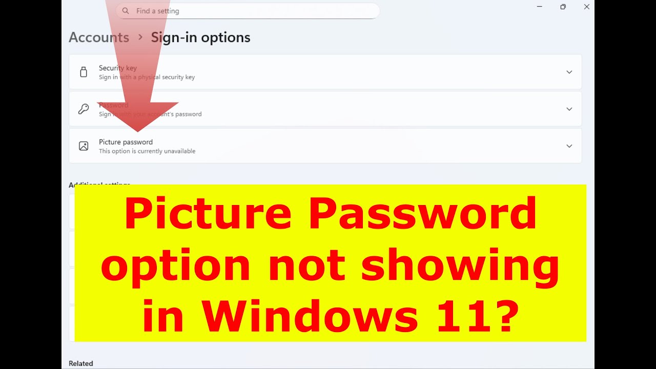 Fix: Picture Password Not Showing in Windows 11