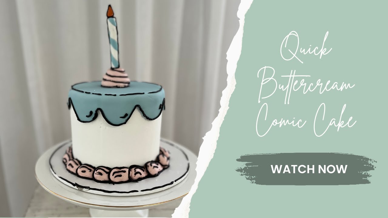 Quick Comic Cartoon Cake with Candle