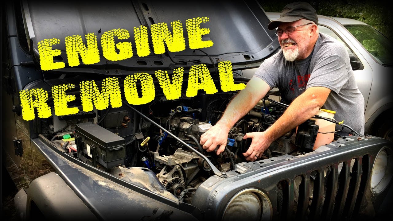 Removing a Jeep Engine - Step by Step - 2.5L - 2002 Wrangler - Part 1
