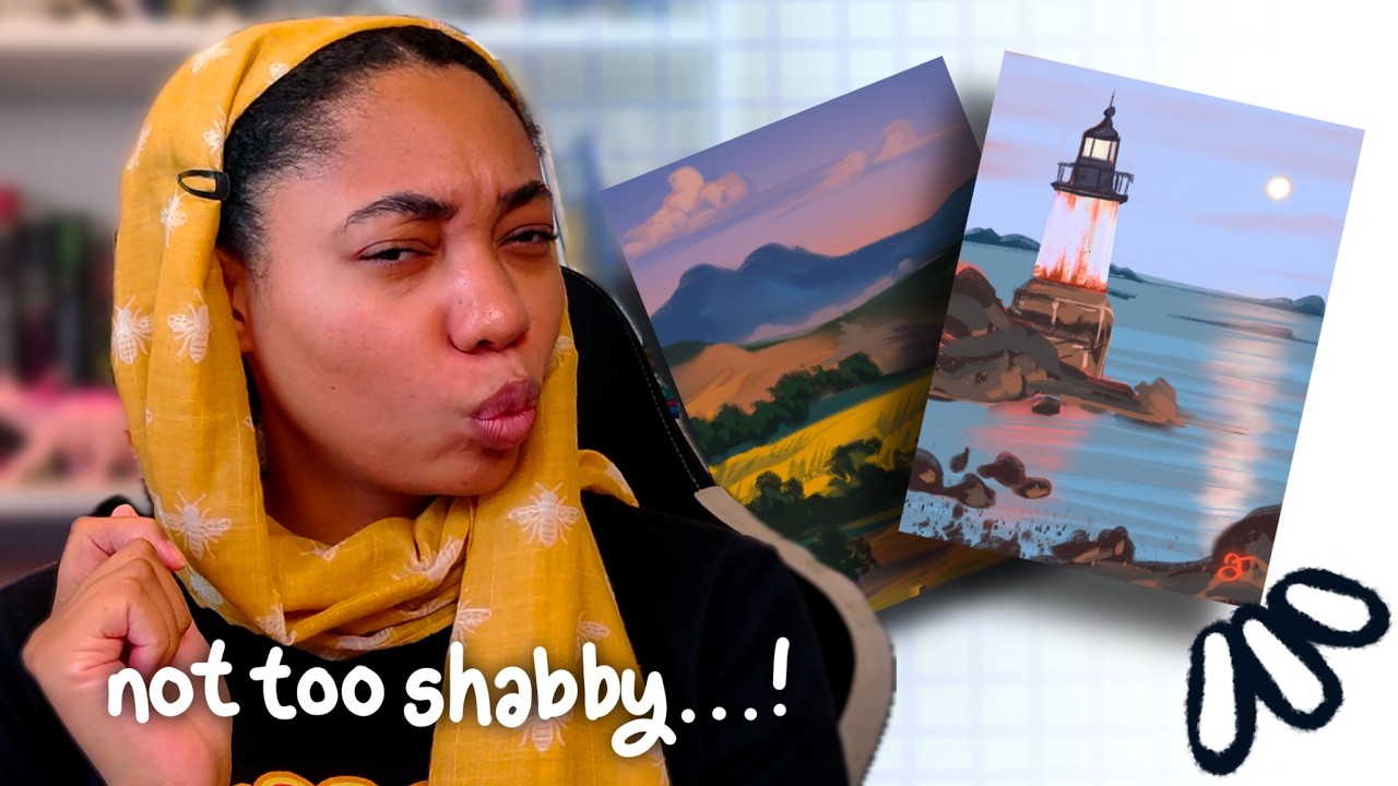 Character Artist Learns to Draw Landscapes | Month 7 of #AFYearOfArt