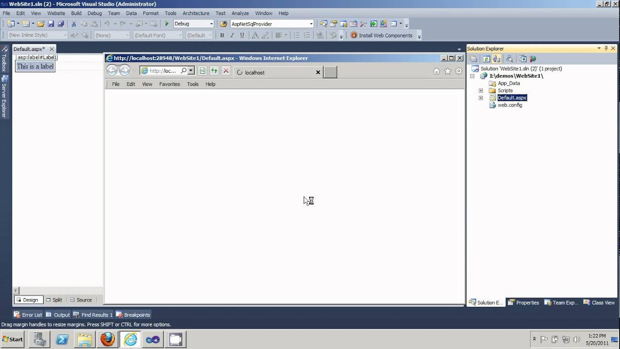 ASP.NET in Two Minutes or Less: Working with the Label Control.