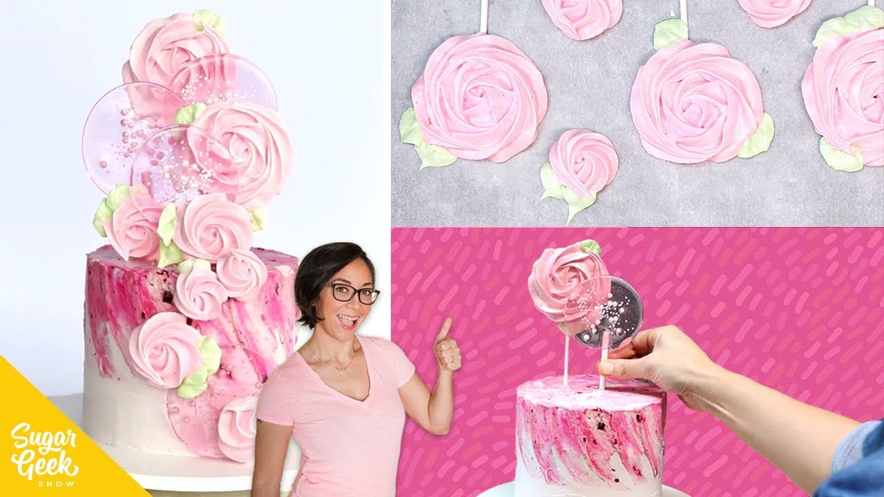 Easy Meringue and Lollipop Cake