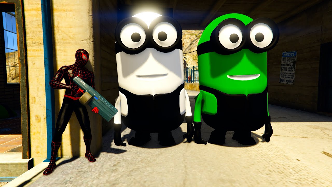 GTA 5 Funny Ragdoll Spiderman vs Blue Minion Epic Episode #2